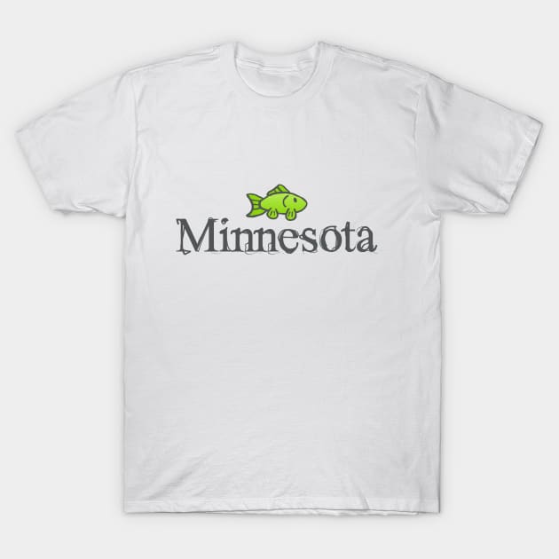 Minnesota Fishing T-Shirt by Dale Preston Design